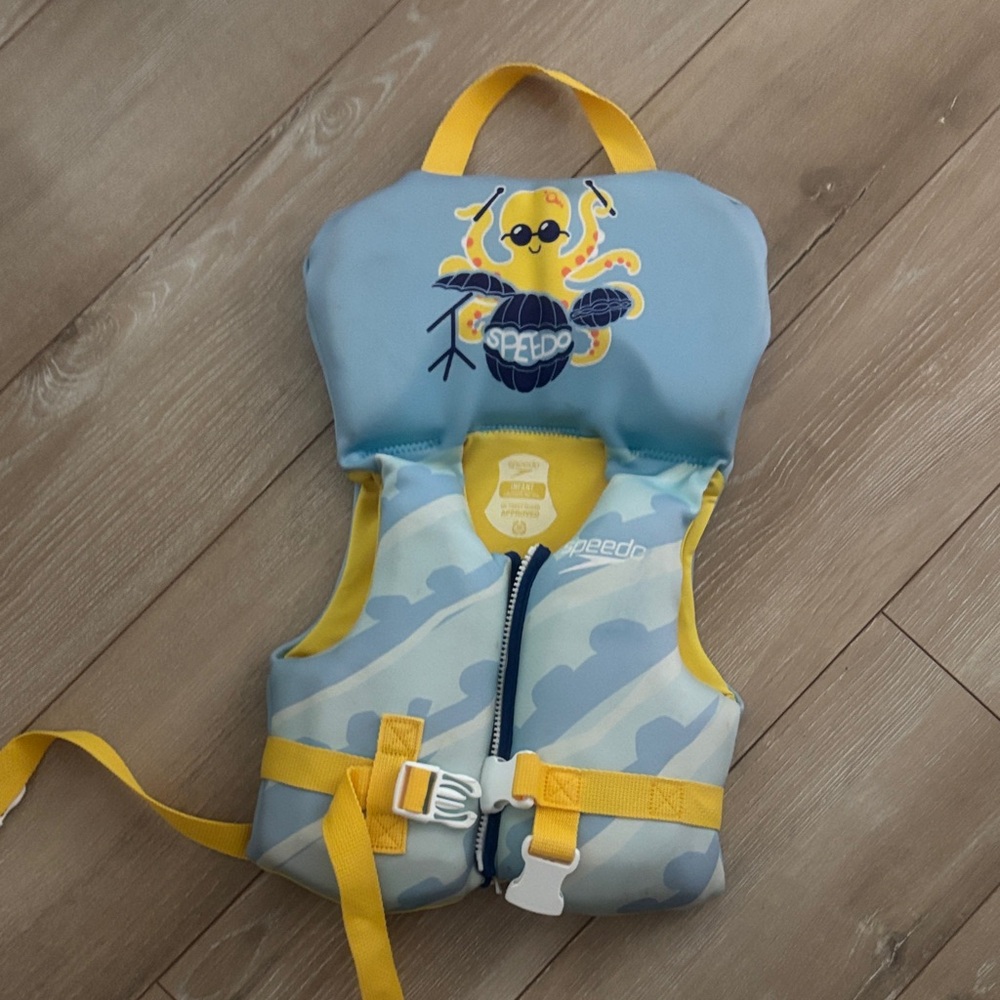 Speedo Kids Swim Vest - Light Blue and Yellow